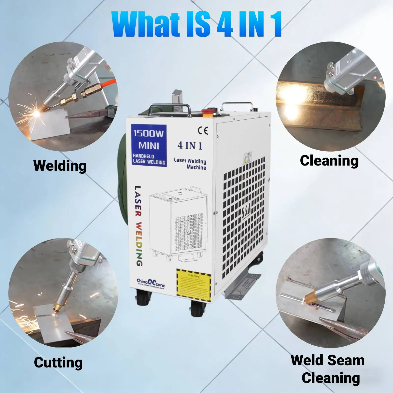 2000W KPL 4 IN 1 Fiber Laser Welding Cutting Cleaning Machine Upgrade SUP 28T Handheld Laser Welder Double Wire Feeder for Metal