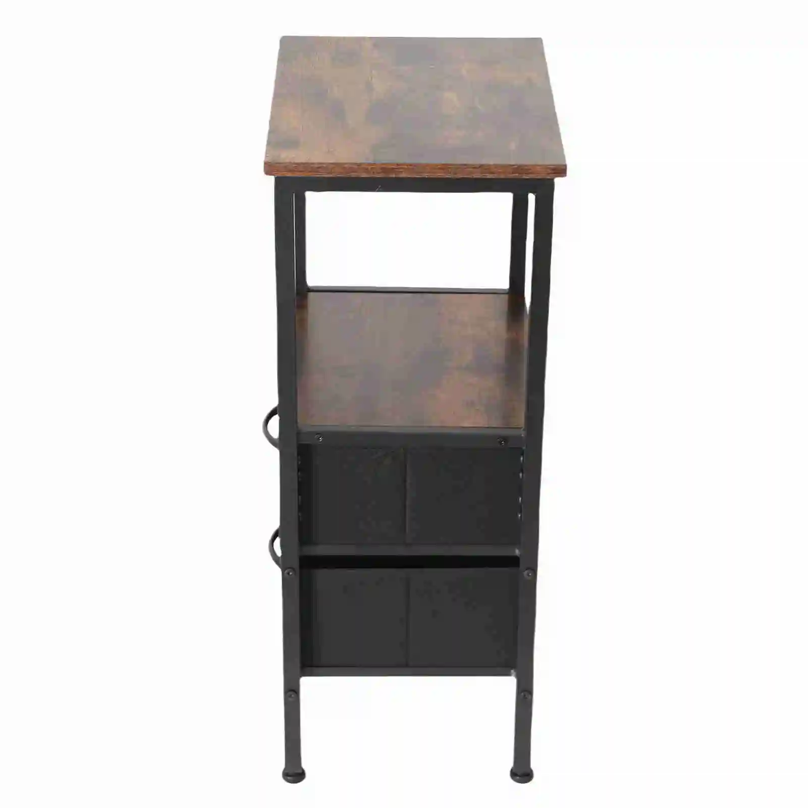 Nightstand Bedside Table Night Stand for Bedroom MDF Carbon Steel Bedside Table with 2 Drawers for Living Room Dorm