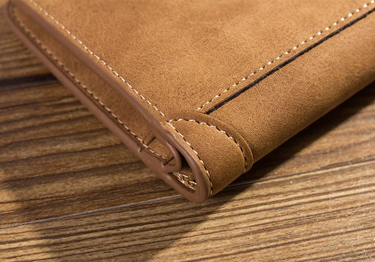 Men's Wallet Leather Billfold Slim Hipster Cowhide Credit Card/ID Holders Inserts Coin Purses Luxury Business Foldable Purse