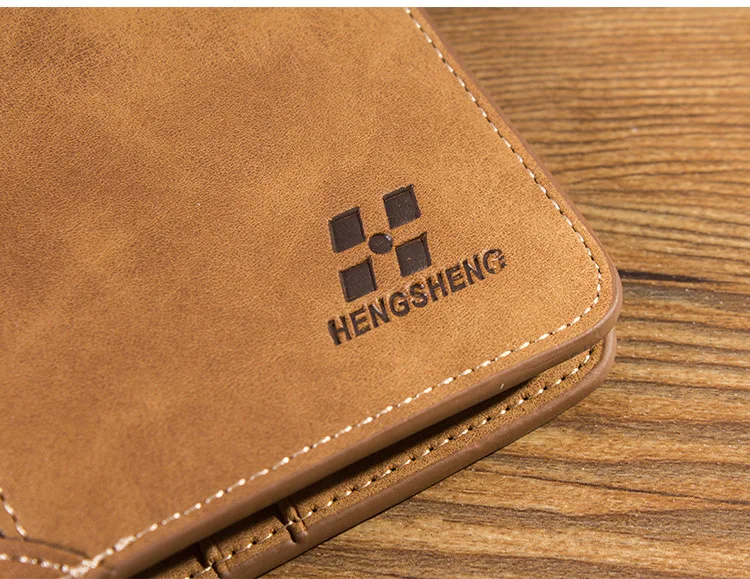Men's Wallet Leather Billfold Slim Hipster Cowhide Credit Card/ID Holders Inserts Coin Purses Luxury Business Foldable Purse
