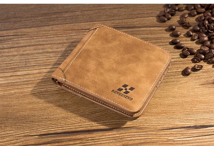 Men's Wallet Leather Billfold Slim Hipster Cowhide Credit Card/ID Holders Inserts Coin Purses Luxury Business Foldable Purse