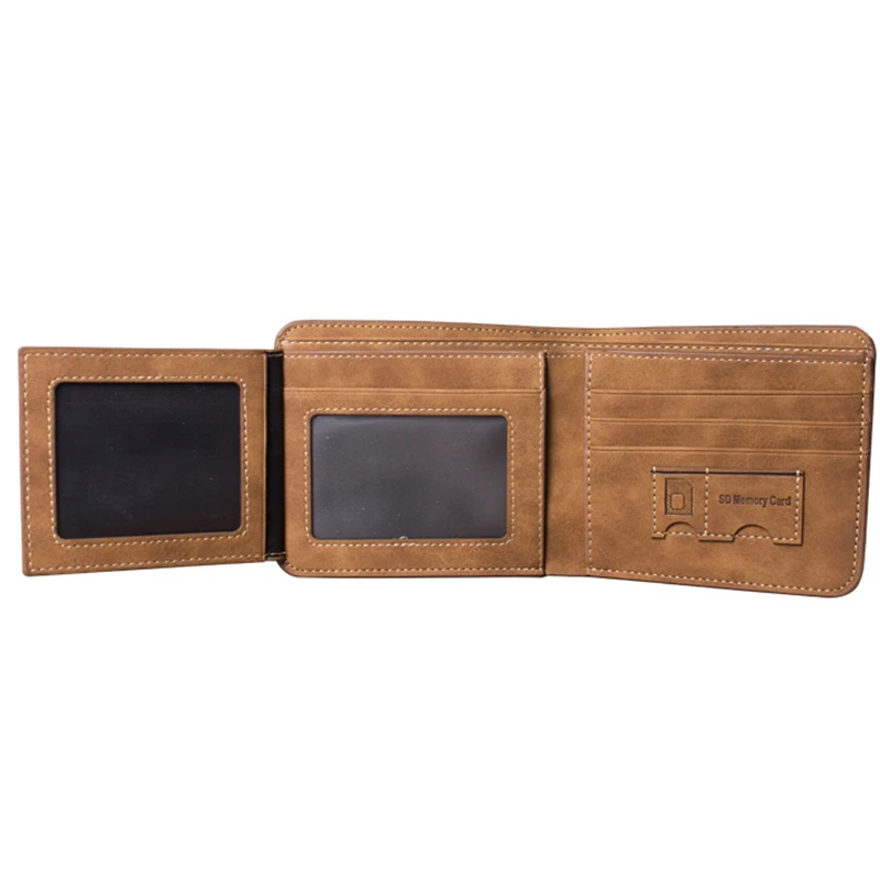 Men's Wallet Leather Billfold Slim Hipster Cowhide Credit Card/ID Holders Inserts Coin Purses Luxury Business Foldable Purse