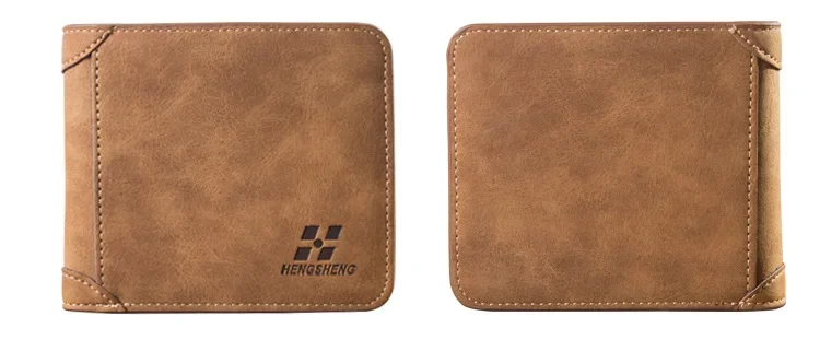 Men's Wallet Leather Billfold Slim Hipster Cowhide Credit Card/ID Holders Inserts Coin Purses Luxury Business Foldable Purse