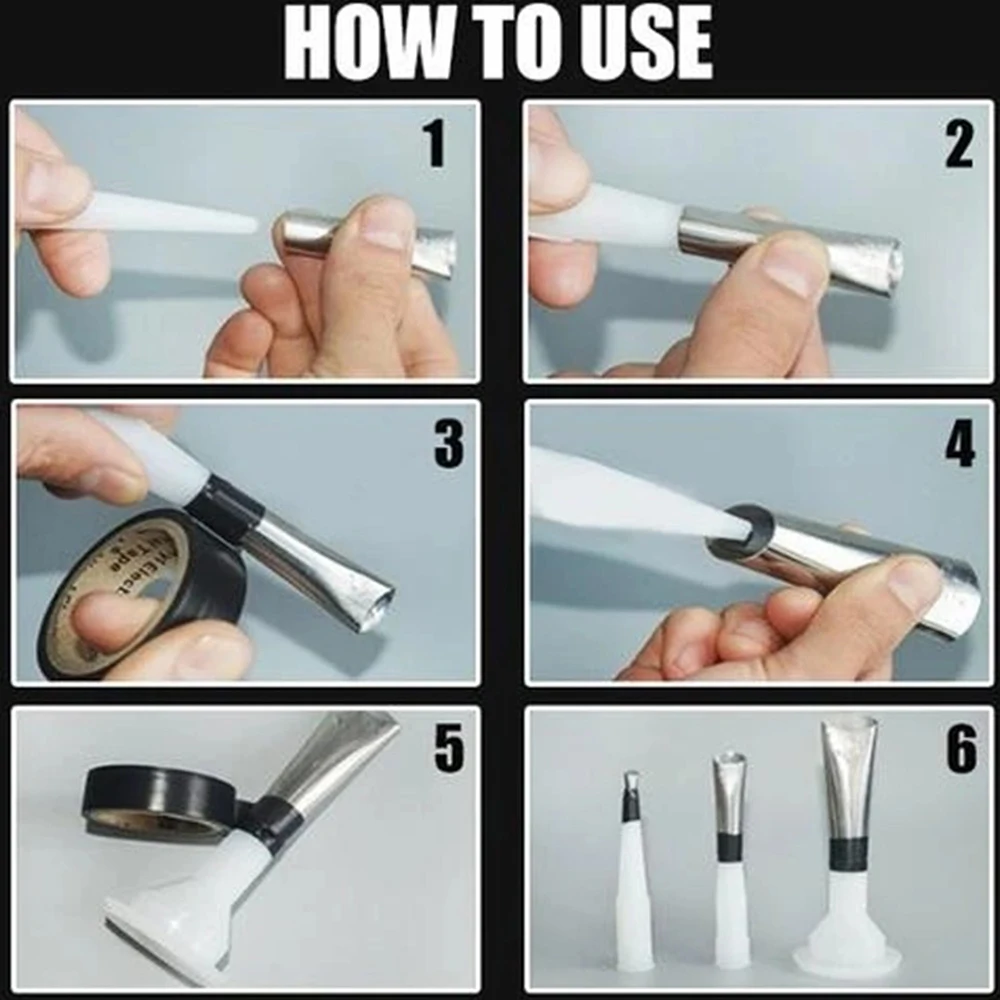 14pcs Caulking Finisher Tool Stainless Steel Scraper Set Nozzle Spatulas Filler