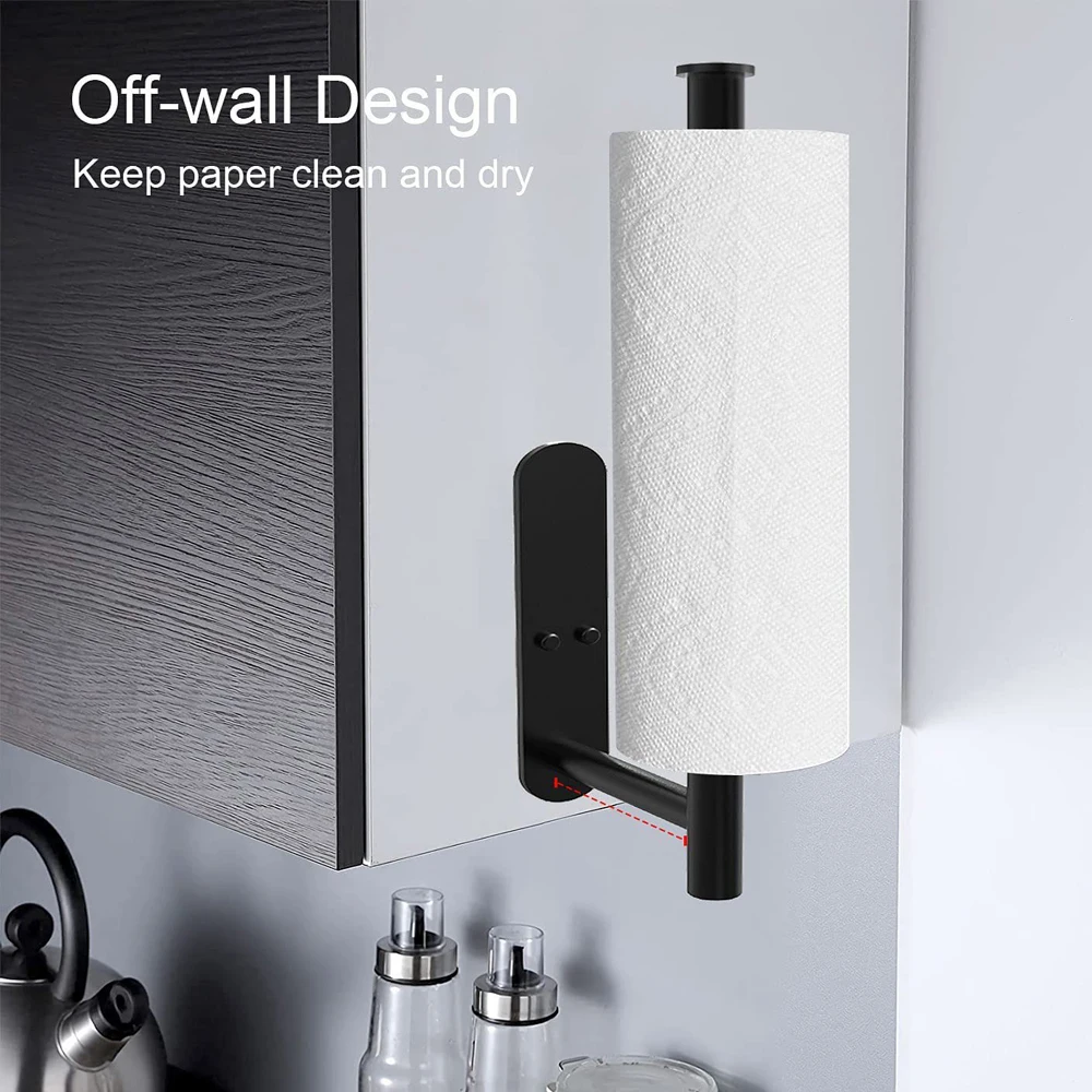 Paper Towel Holder Hanger Rack Kitchen Shelf Organizer Roll Cup Under Cabinet