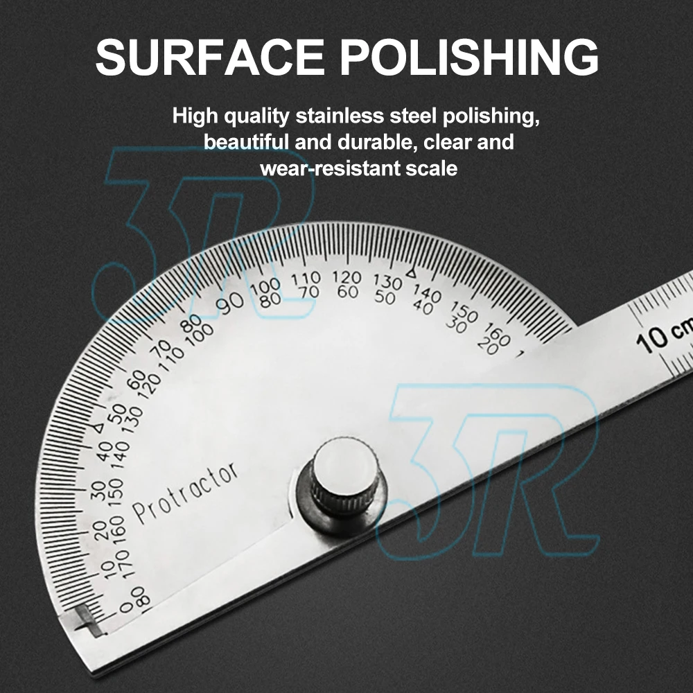 Stainless Steel 0-180 Protractor Angle Finder Arm Measuring Gauge Ruler Tool AU