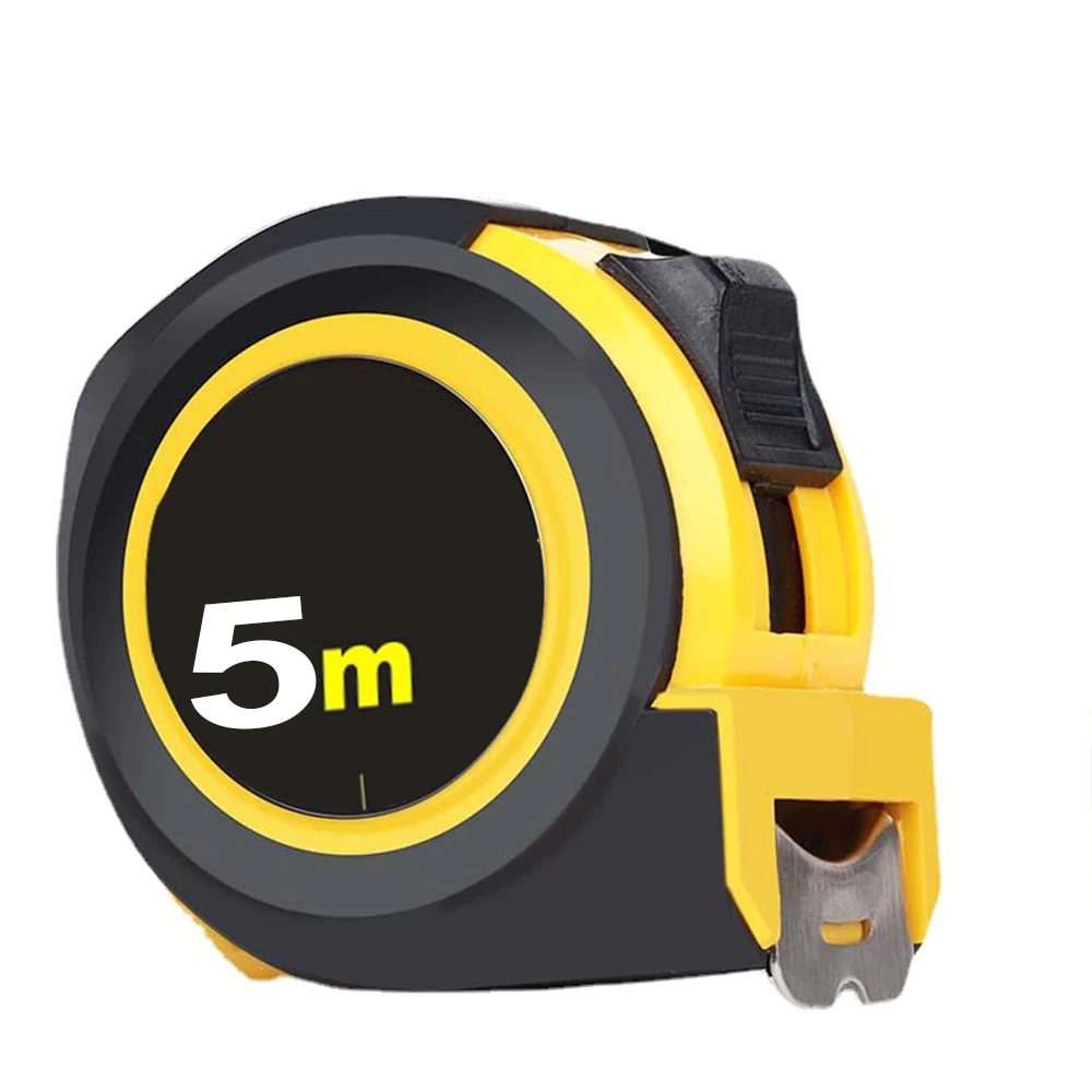 5/10m Measuring Tape Measure Steel Ruler Rule Lock Rubber Grip Metric and Inch