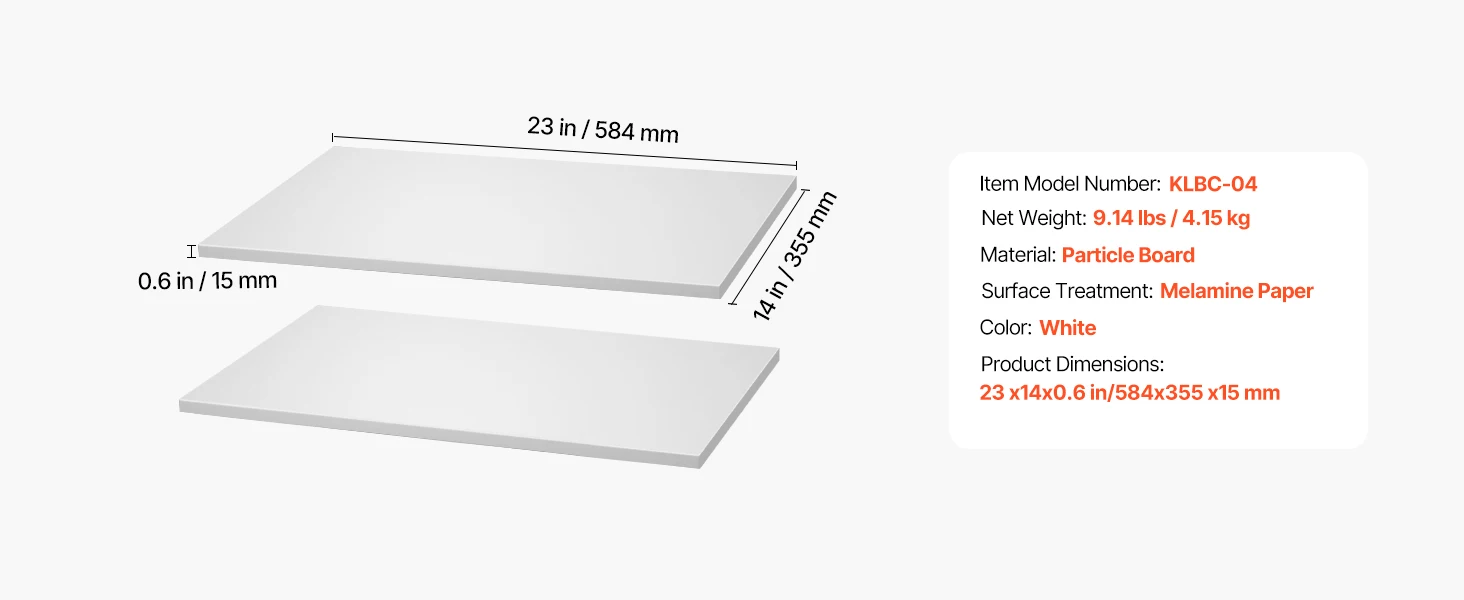 SucceBuy Melamine/Closet System Wooden Shelves Cut to Size 3/4/5 Retractable Hanger Rods Replacement Cabinet Shelf for Closets