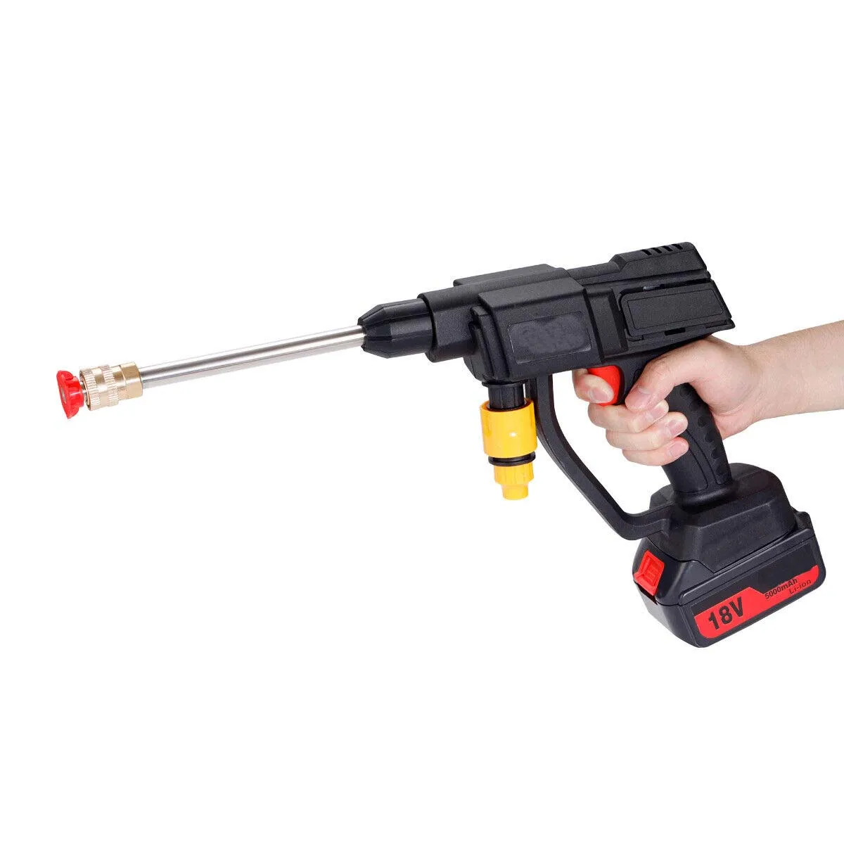 Cordless High Pressure Car Washer Water Gun Electric Spray Cleaner Foam Machine with 2 Battery