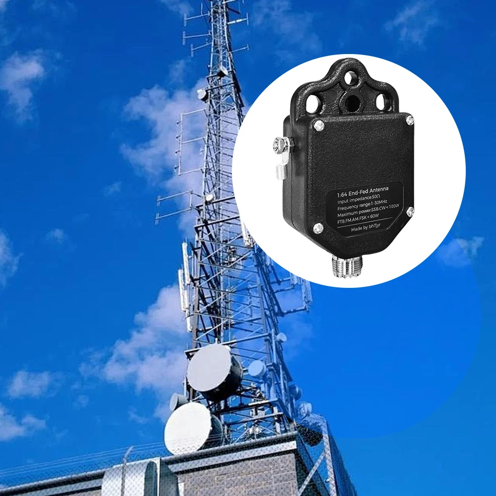 Portable HF End Fed Antenna 1MHz To 30MHz Half-Wave Radio Antenna 100W Power for Outdoor