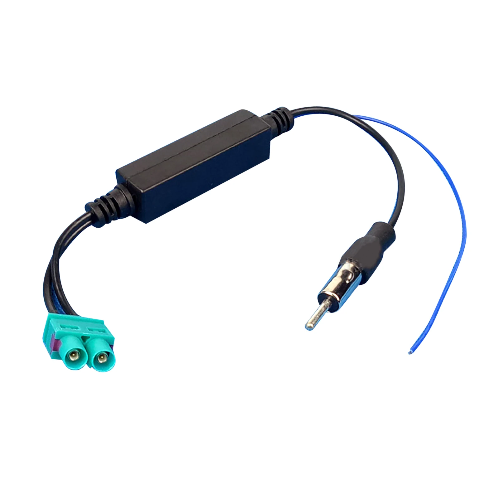 Car Dual FAKRA RF Radio Antenna Adapter With Amplifier For Volkswagen Dual Head Radio Antenna Conversion Head Auto Accessories