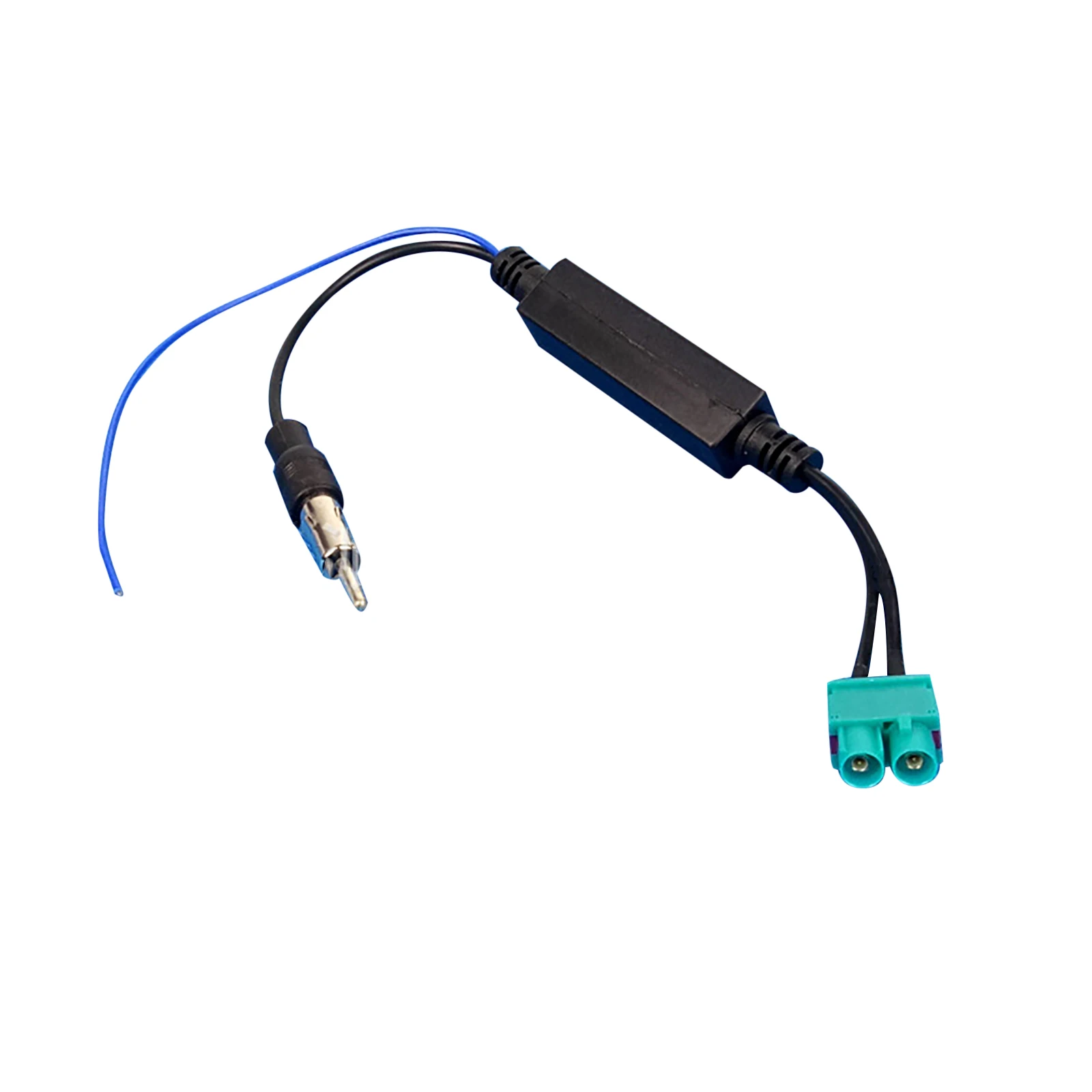 Car Dual FAKRA RF Radio Antenna Adapter With Amplifier For Volkswagen Dual Head Radio Antenna Conversion Head Auto Accessories
