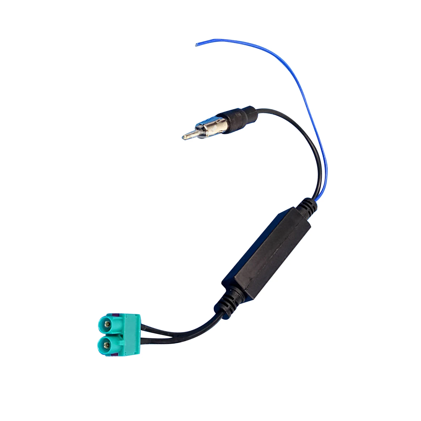Car Dual FAKRA RF Radio Antenna Adapter With Amplifier For Volkswagen Dual Head Radio Antenna Conversion Head Auto Accessories
