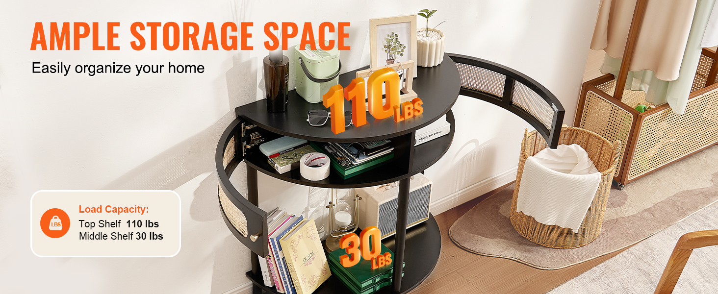 SucceBuy Rattan Console Table with 2/3Storage Drawers Rattan Entryway Table Console Table for Living Room Study Entryway TV Wall