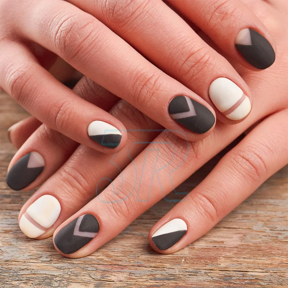 French Manicure Nail Art Tips Form Fringe Guides Sticker DIY Stencil 24PC/PACK