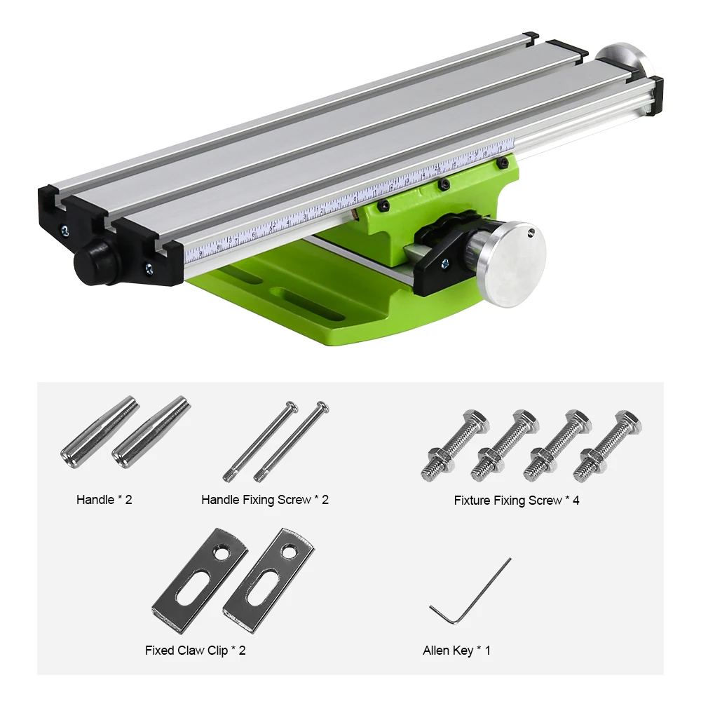Allsome BG-6300 Compound table Working Cross slide Table Worktable for Milling Drilling Bench Multifunction Adjustable X-Y
