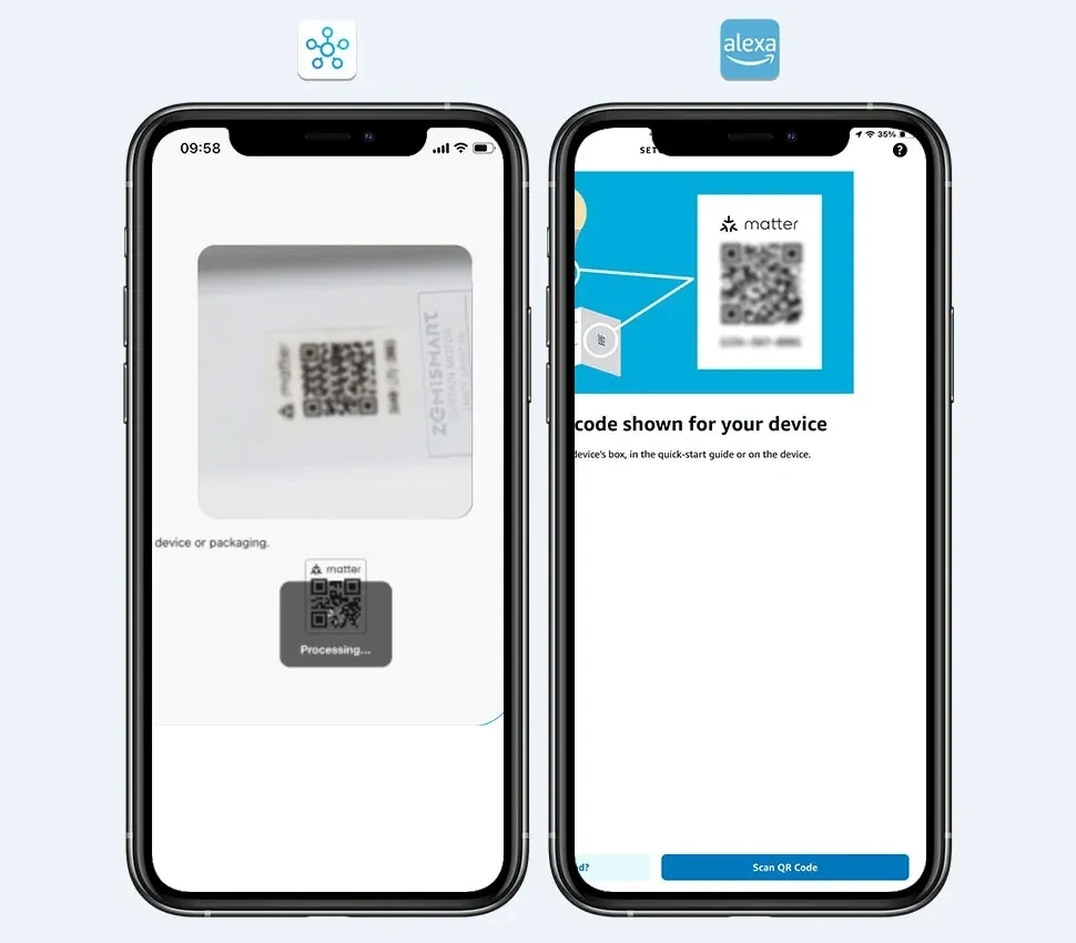 Zemismart Matter WiFi Smart Electric Curtain Motor with Curtain Rail Track Wall Work with Homekit Smartthings Alexa Google Home