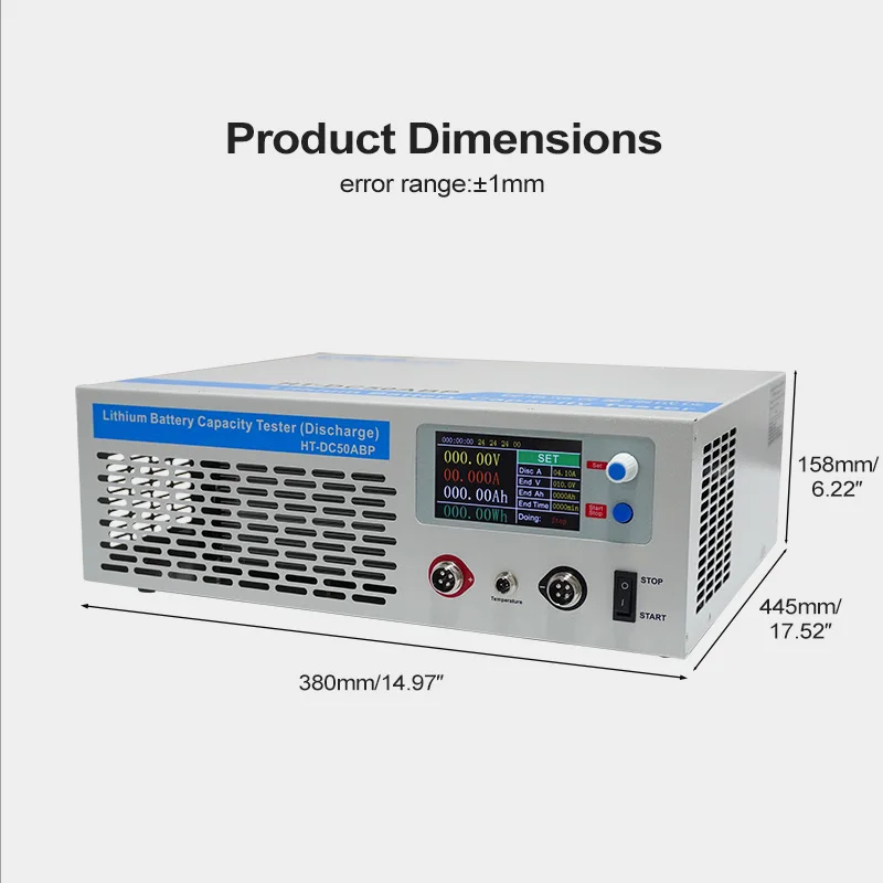 120V 50A High Current Battery Pack Aging Detection and Discharge Instrument Lithium Lead-Acid/LFP/NCM Battery Capacity Tester