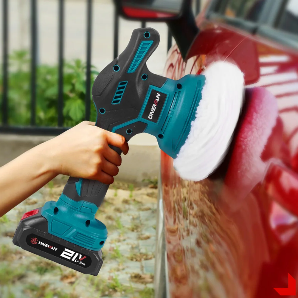 ONEVAN 8 Gears Cordless Electric Car Polisher Waxing&Sanding Wood Grinding Polishing Power Tool For Makita 18V Battery Pin
