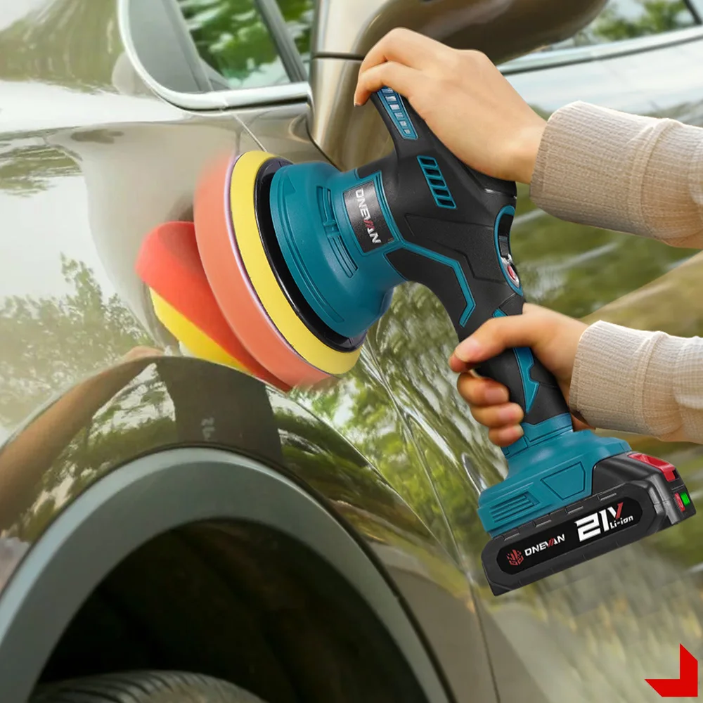ONEVAN 8 Gears Cordless Electric Car Polisher Waxing&Sanding Wood Grinding Polishing Power Tool For Makita 18V Battery Pin
