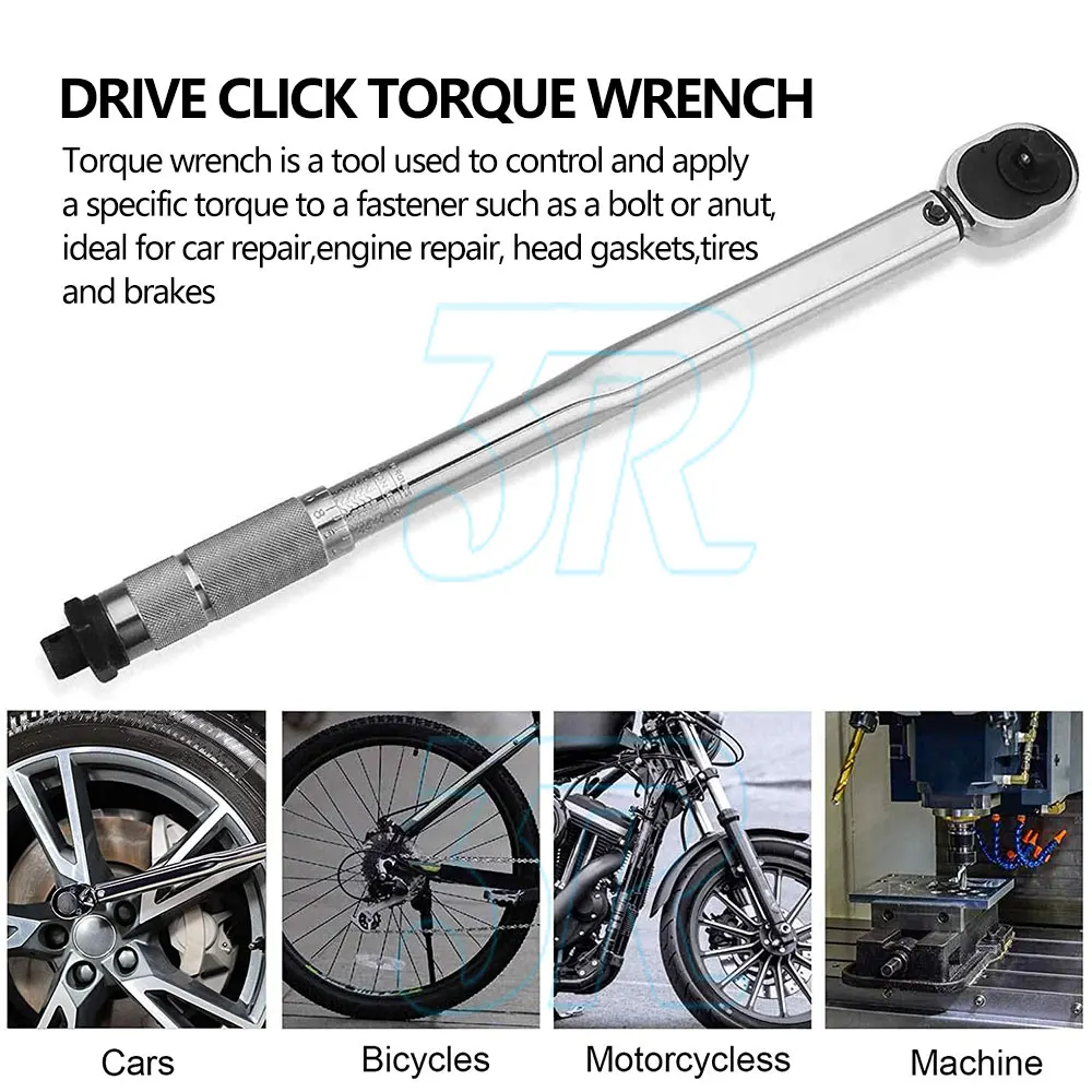 Torque Wrench 1/4'' Drive Click Bike Tool 5-25nm Ratchet Hand Spanner Repair Key