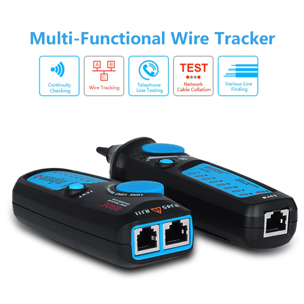 BSIDE New Network cable tracker detecteur FWT81 RJ11/45 Lan Ethernet Phone wire tester Finder Telecom Tool electrified work 48V