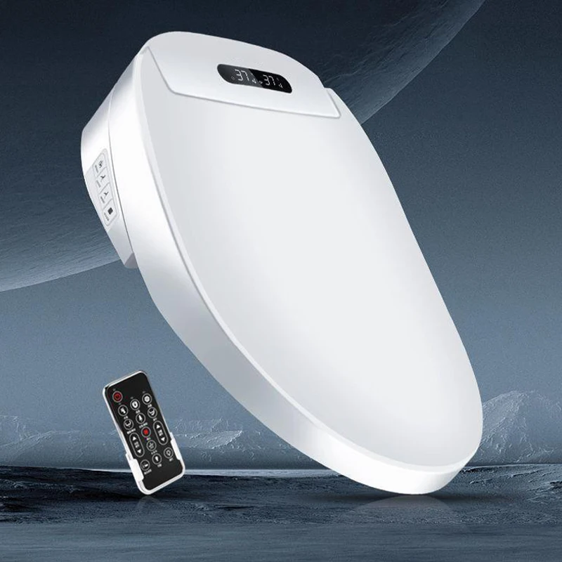 Smart Bidet Toilet Seat with Remote Control Heated Seat Instant Warm Water Antibacterial Nozzle Air Dryer for Bathroom Comfort