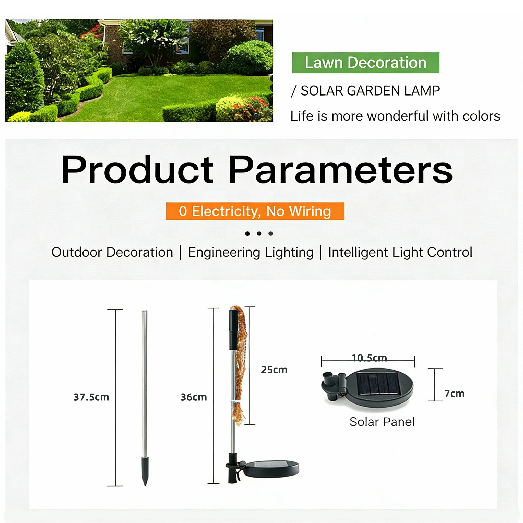 8pcs Solar Buried Lights+12pcs solar outdoor LED stainless steel stick lights+4pcs Multi-Color 90LED Starburst String Light IP44