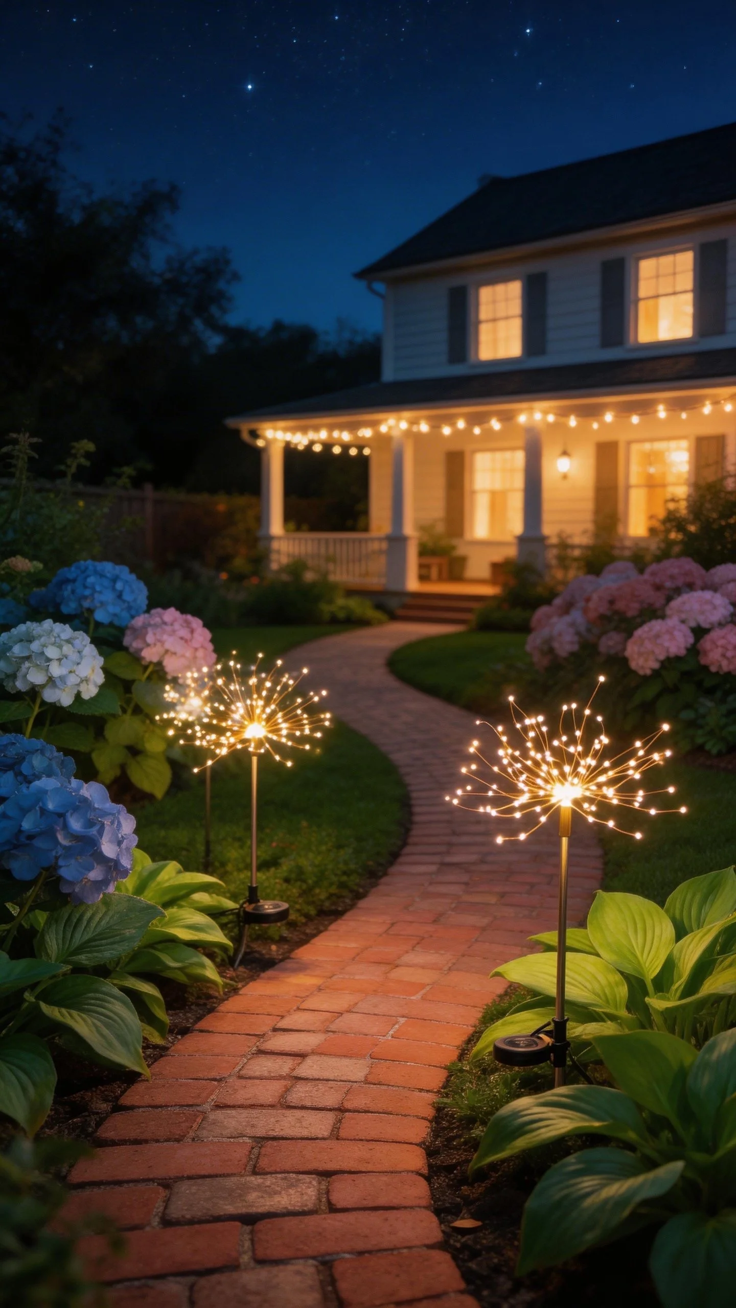 8pcs Solar Buried Lights+12pcs solar outdoor LED stainless steel stick lights+4pcs Multi-Color 90LED Starburst String Light IP44