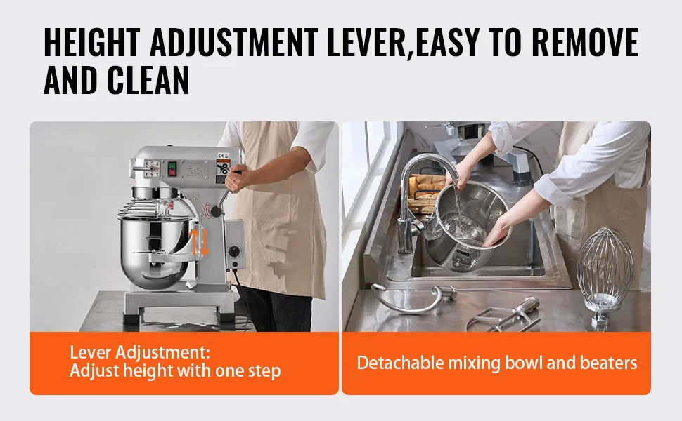 SucceBuy 10L/14L/28.5L/18.7L Commercial Food Mixer Commercial Stand Mixer with 3 Adjustable Speed 550W 1100W Dough Mixer