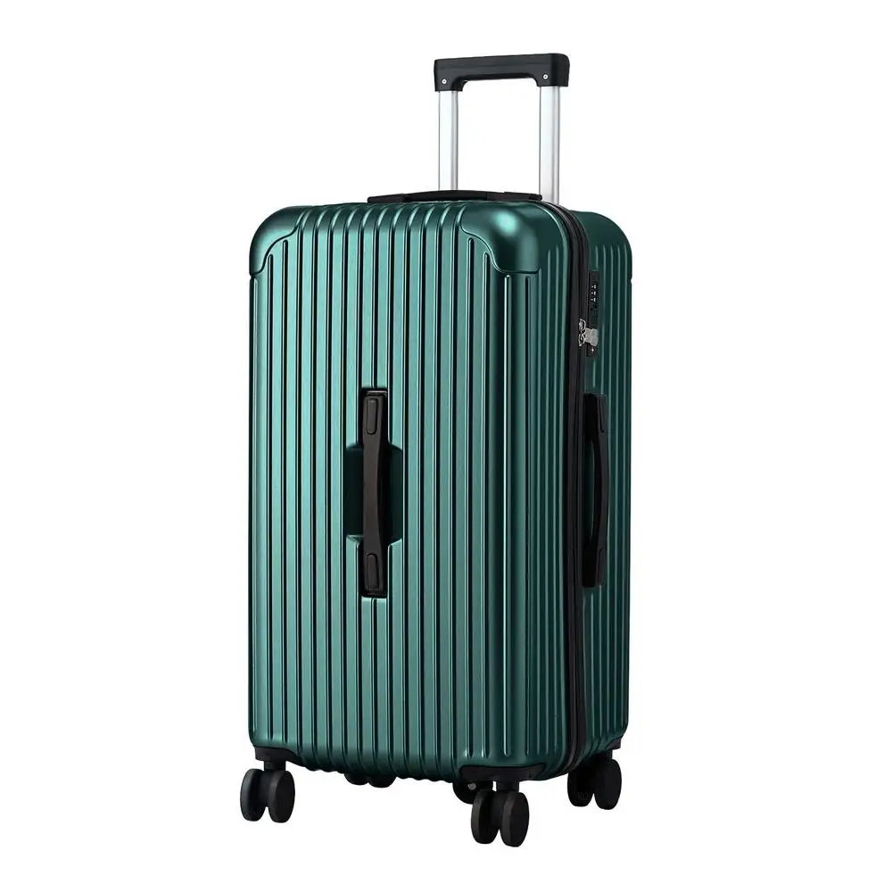 28 Inch Hard Shell Trunk Luggage Suitcase with 5 Wheels Type C Port TSA Lock Green Travel Checked Bag