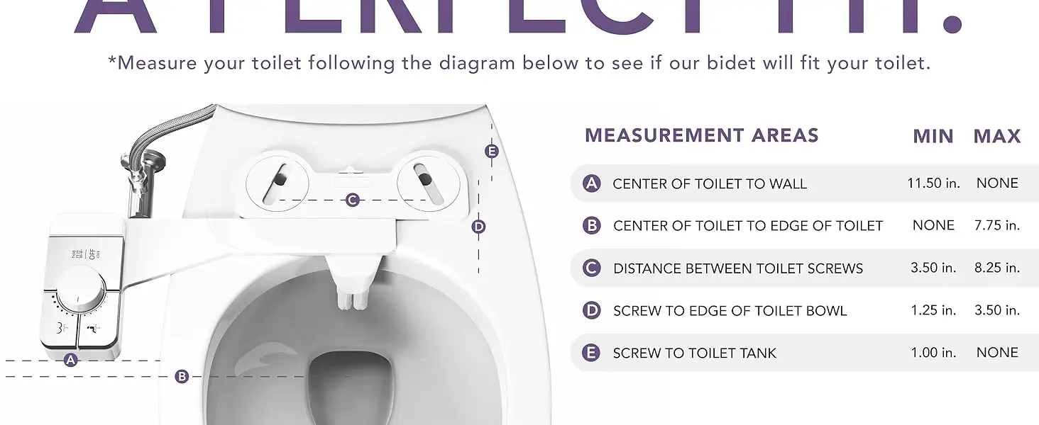 Bidet Attachment for Toilet, Non-Electric Bidet Ultra-Slim Dual Nozzle (Feminine/Rear Wash), Adjustable Pressure Control
