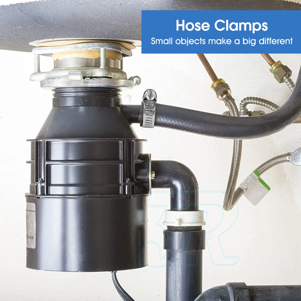 91x Stainless Steel Hose Clamps Clips Adjustable Range Worm Gear Pipe Clamp