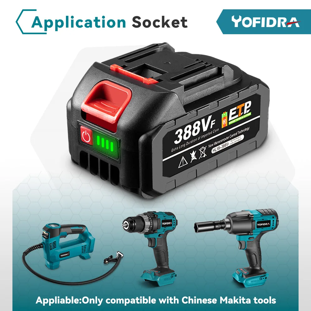 YOFIDRA 200Bar Brushless Electric High Pressure Washer + Bucket Car Washing Garden Water For Makita 21V Battery Pin Spray Gun