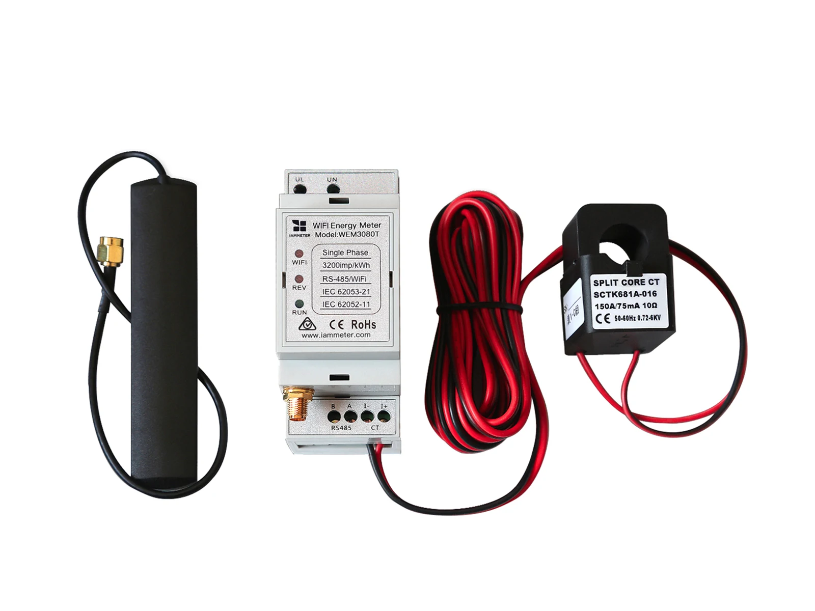 Bi-Directional Single Phase WiFi Energy Meter,MQTT,150A,Din Rail,Home-Assistant,Solar PV system ,Lifetime Basic Cloud Service