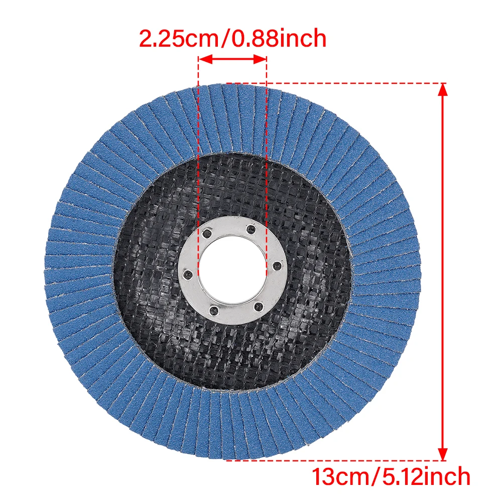 10pcs Angle Grinder Sanding Discs 5" 125mm Grit Grinding Wheel Flap Discs Metal Plastic Wood Removal Abrasive Tool For Finishing