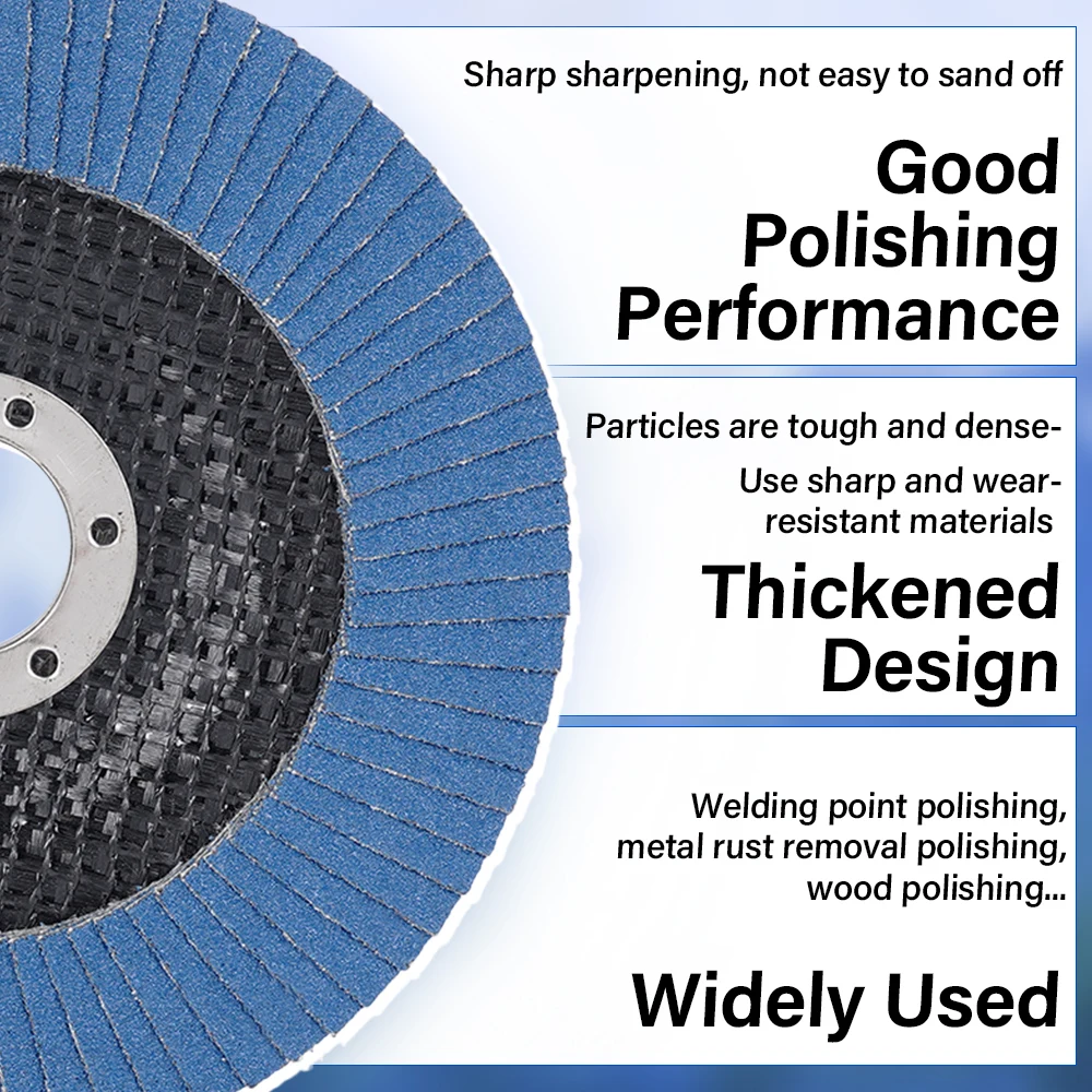 10pcs Angle Grinder Sanding Discs 5" 125mm Grit Grinding Wheel Flap Discs Metal Plastic Wood Removal Abrasive Tool For Finishing
