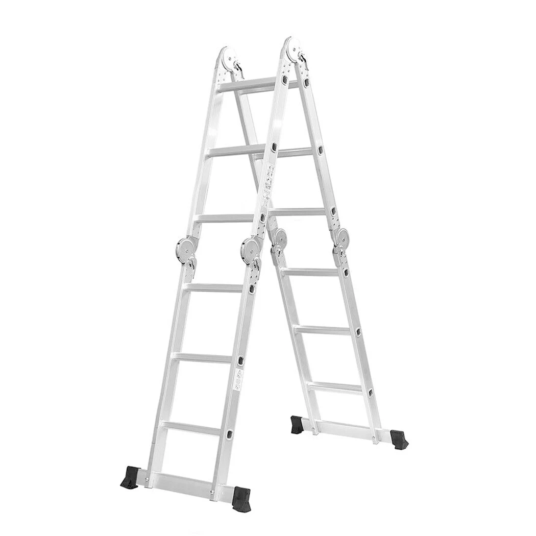 PORIYA 3.7M Multi Purpose Ladder Aluminium Folding Extension Adjustable Step New Fold