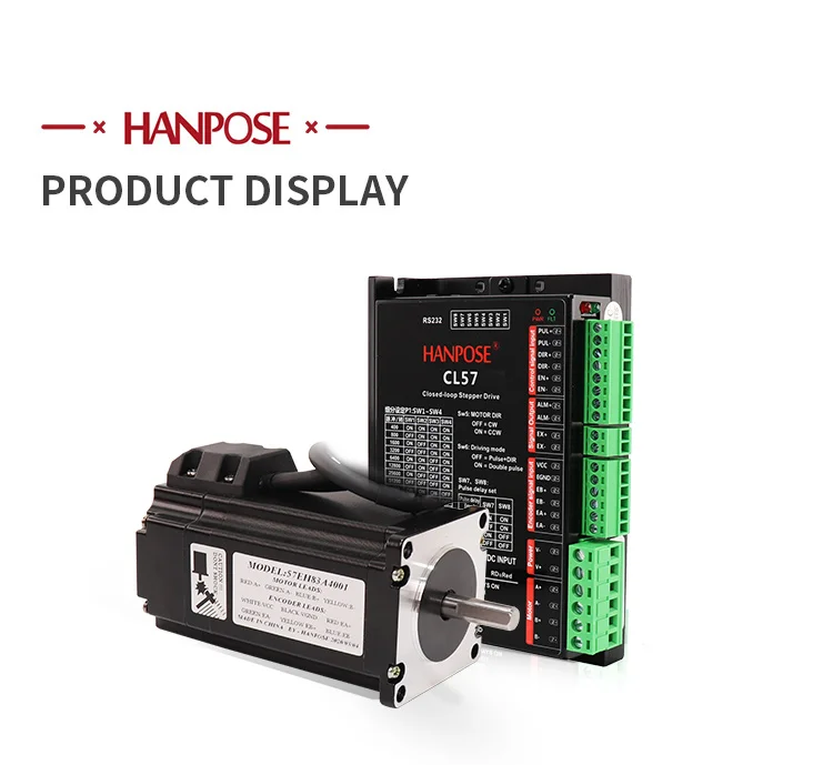 HANPOSE NEMA23 57EH83A4001+CL57 Stepper Motor 57x83mm 4.0A 2.6N.m  for CNC milling machine Closed Loop stepper motor