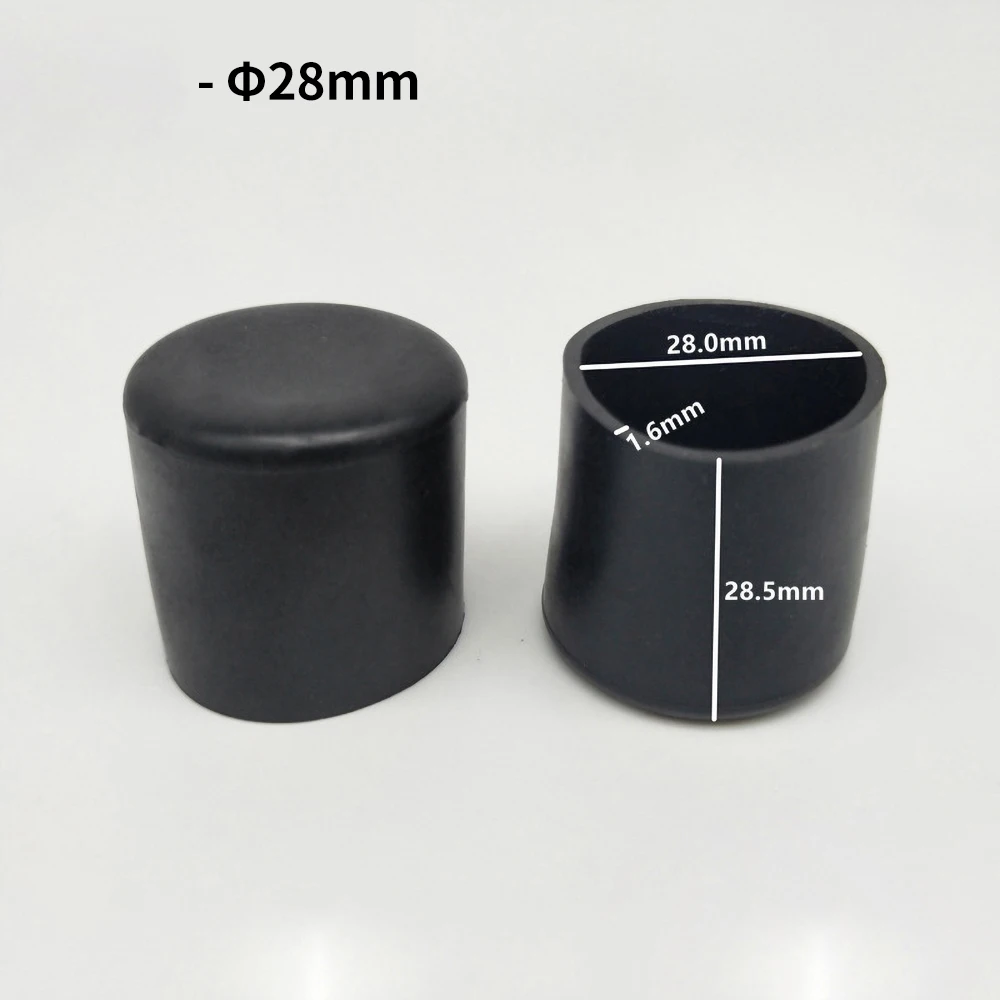 40PCS Rubber Furniture Table Chair Feet Leg Pads Tile Floor Protectors Cover