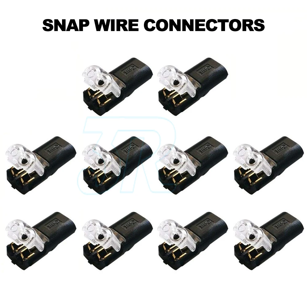 10-50X 12V Wire Cable Snap Plug in Connector Terminal Connections Joiners Car Auto