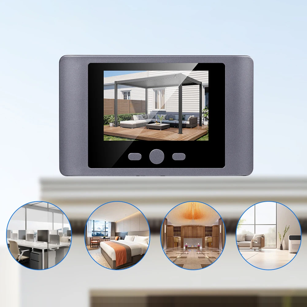 Mini Peephole Smart Wireless Door Viewer Camera PIR Motion Detection Smart Peephole Video Doorbell 2000mAh Digital Door Viewer