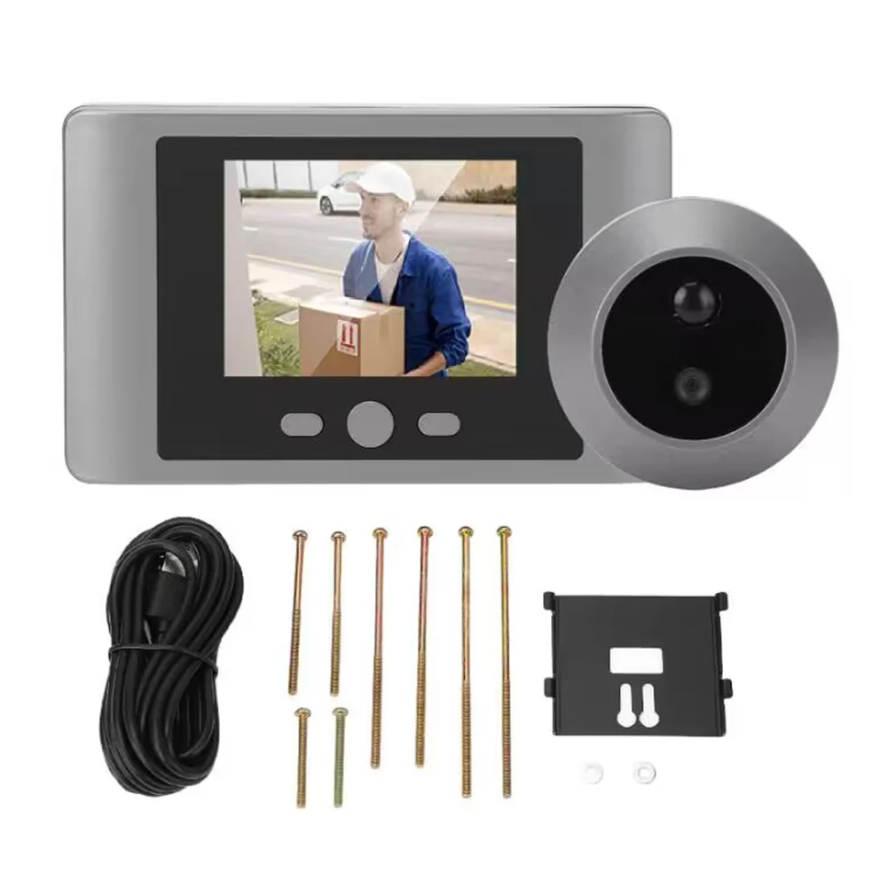Mini Peephole Smart Wireless Door Viewer Camera PIR Motion Detection Smart Peephole Video Doorbell 2000mAh Digital Door Viewer