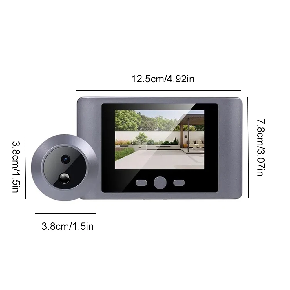 Mini Peephole Smart Wireless Door Viewer Camera PIR Motion Detection Smart Peephole Video Doorbell 2000mAh Digital Door Viewer