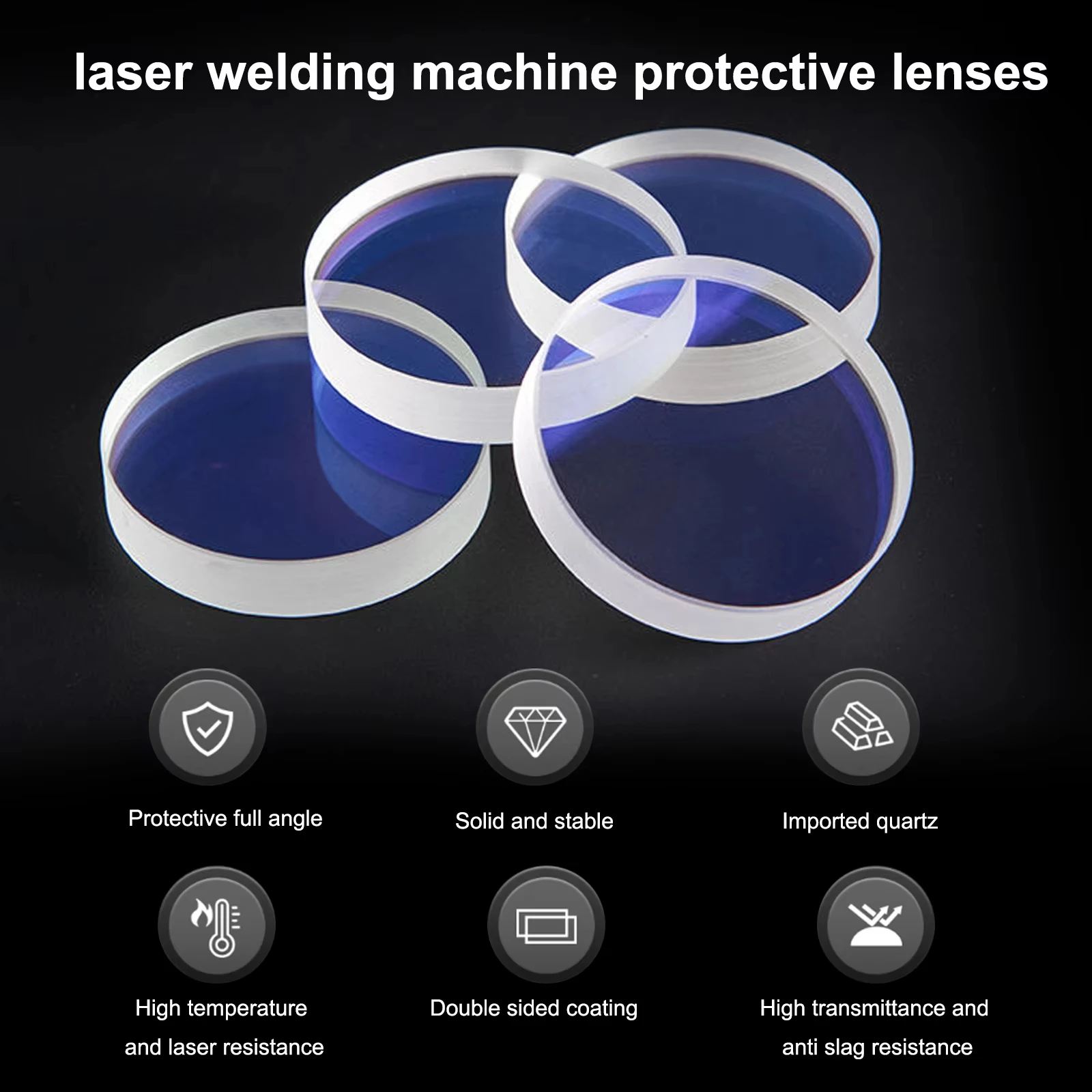 Fiber Laser Welding Lens Protect lens Collimator Lens D18X2 D20X3 D25*2/D30*2/D48*3 welding lens F600/F800/F150/F60 Focus Lens