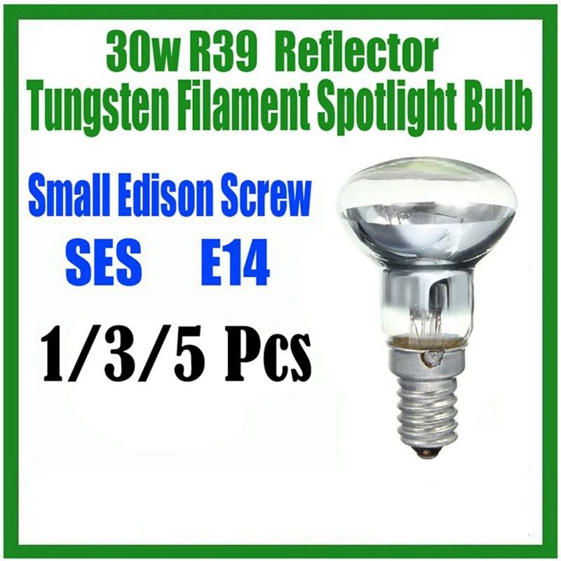 Replacement Lava Lamp E14 R39 30W Spotlight Screw In Light Bulb Clear Reflector Spot Light Bulbs Lava Incandescent