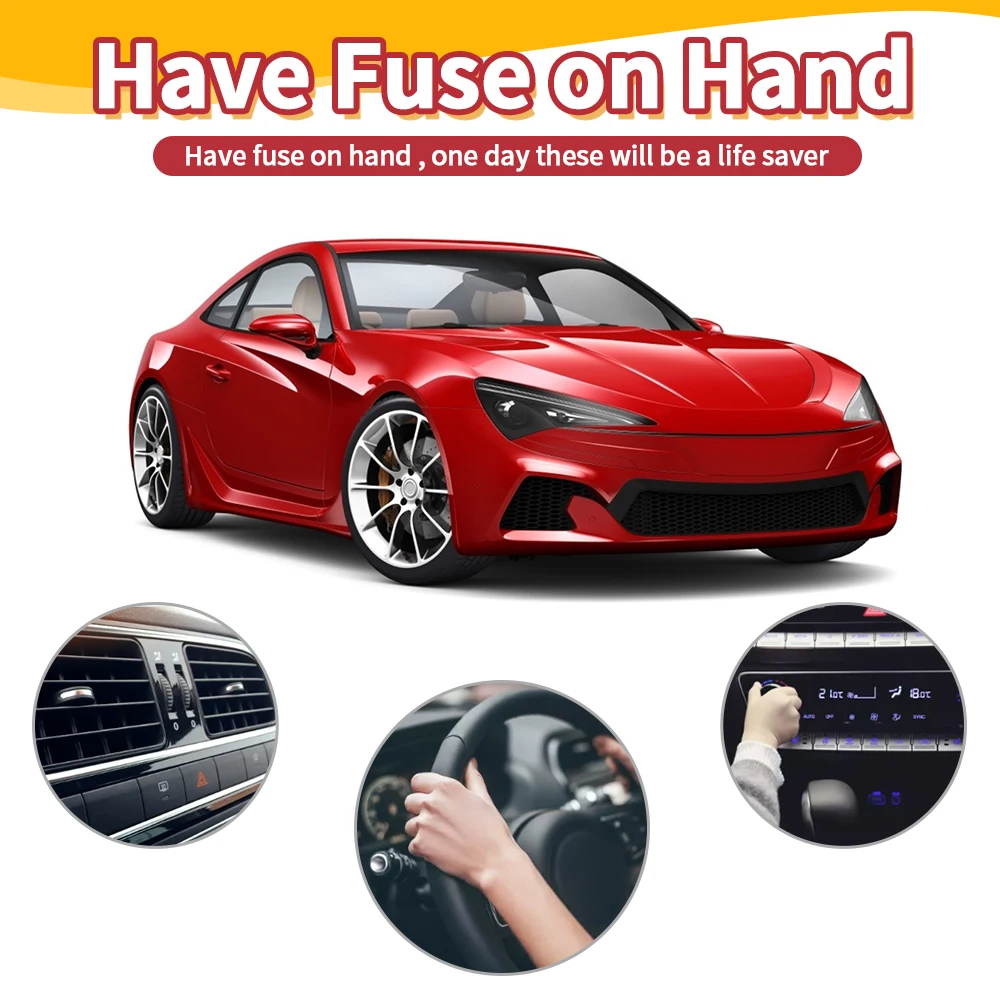 300pcs 5/7/10/15/20/25/30A Fuse Car Blade Fuse Assortment Assorted Kit Mini Small Size Blade Set Auto Truck Automotive Fuse