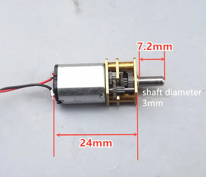 5Pcs DC 3V-6V 60RPM Slow Speed Micro Mini N20 Full Metal Gearbox Gear Reducer Electric Motor DIY Toy