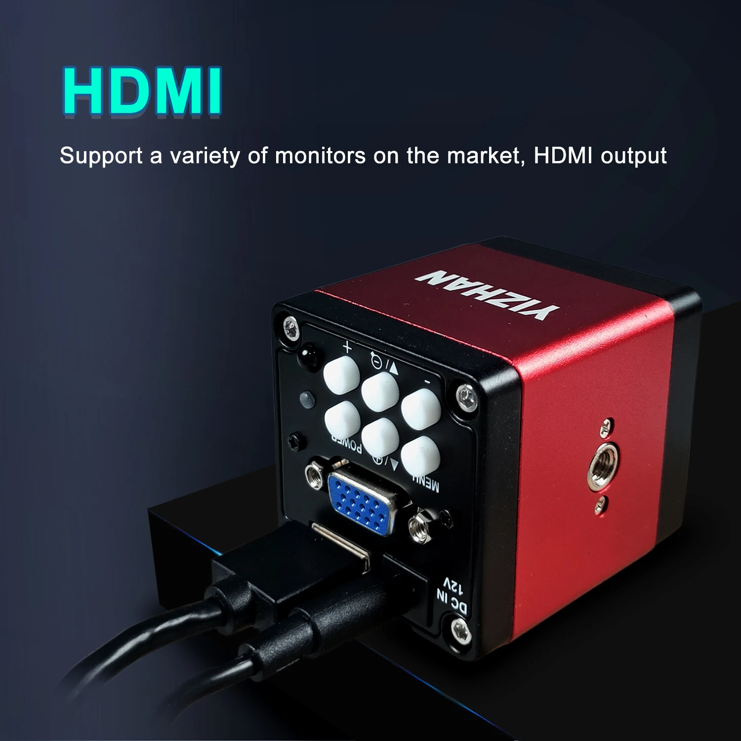 YIZHAN 13MP Full HD HDMI Camera VGA Port Industrial Microscope Zoom 150X Lens Adjustable Metal Arm Stand Bracket For Soldering