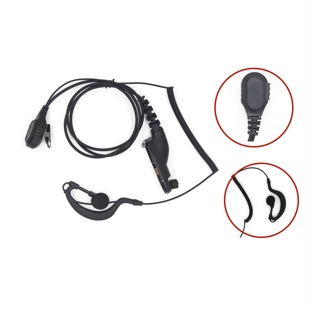 Protable PTT Mic Earpiece Headset Earphones Replacement For Motorola DP4800 DP4801 DP4600 DP4601 Walkie Talkie Accessories